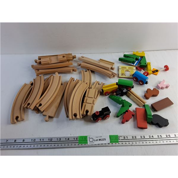 Wooden Kids Toy Train Playset