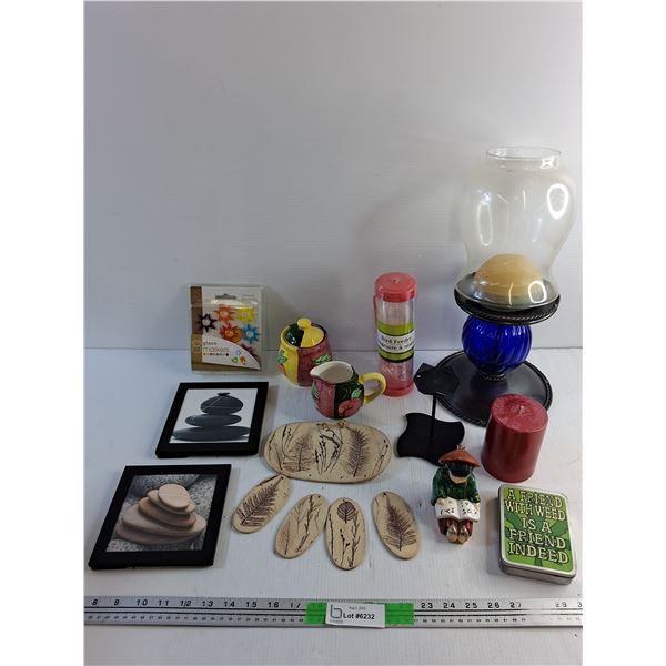 Cream & Sugar Set, Wall Decor, Candle Holders, Picture Frames 6" x 6" and Bird Feeder