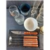 Image 5 : Kitchen Knives, Candle Holders & Lantern, Mugs and Glass Cups