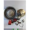 Image 1 : Chrysler Hubcap and Center Cap, Vintage Taillight, T Wrench and Misc - As Is