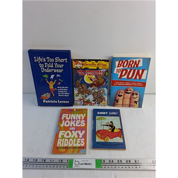 Various Books - Funny Jokes and Foxy Riddles, Emmy Lou and Born to Pun