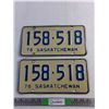 Image 1 : 1976 Saskatchewan License Plates