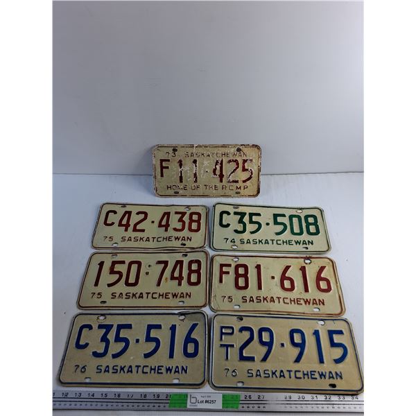 Vintage Saskatchewan License Plates
