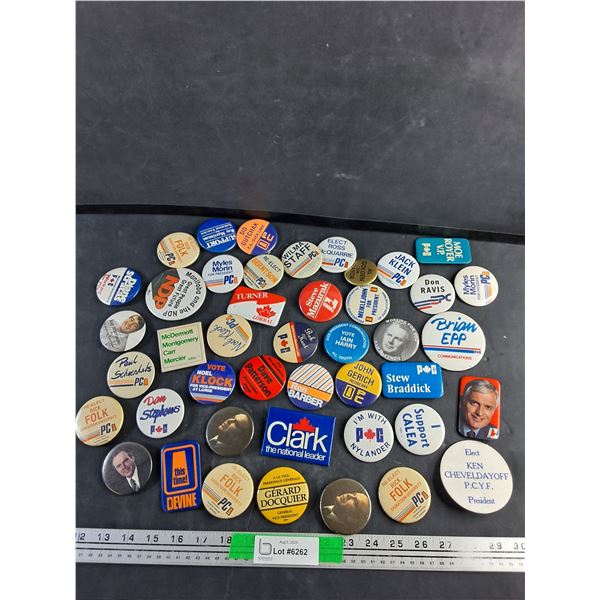 Various Political Shirt Pins
