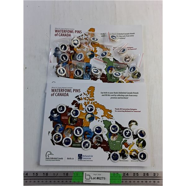 (2) Sets of Waterfowl Pins of Canada