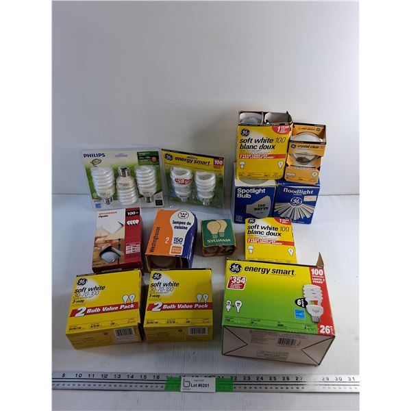 Various Light Bulbs - Sylvania, Philips and Westinghouse