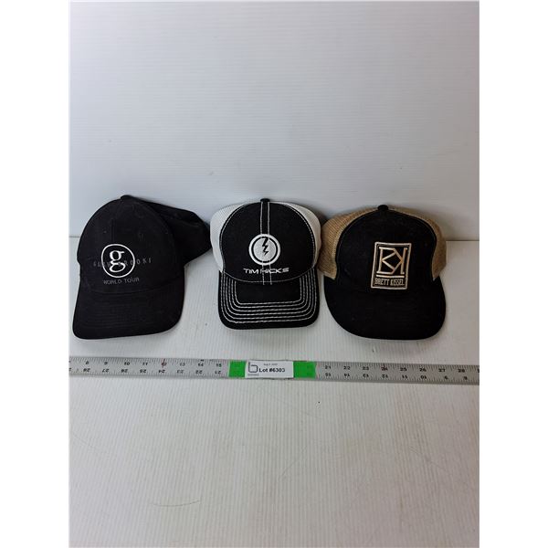 (3) Hats- Garth Brooks, Tim Hicks, Brett Kissel