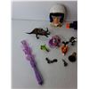 Image 3 : Children's Toy Lot- Soldier Figurines, Foam Blaster, Micro Machine Head, Misc.