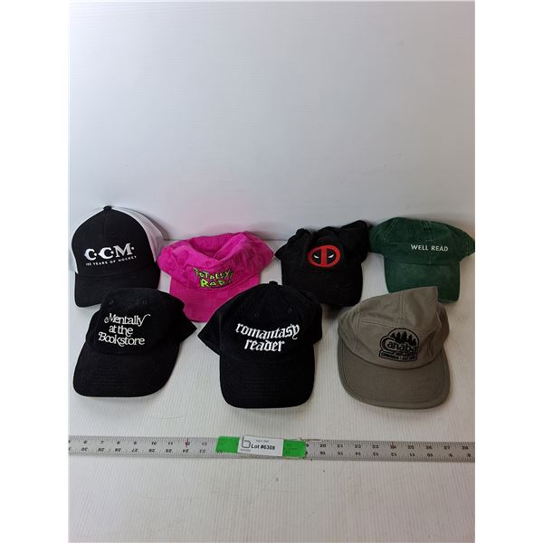 (7) Hats- Deadpool, Canaba, CCM, Misc.
