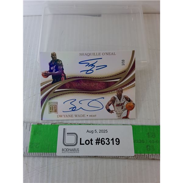 Panini Shaquille O'neal & Dwayne Wade Miami Heat Card- Cannot Authenticate
