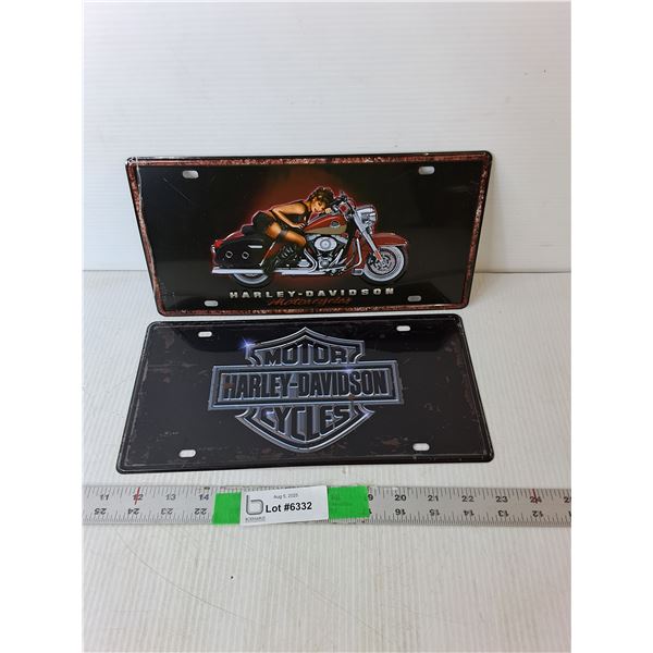 (2) Harley Davidson License Plates