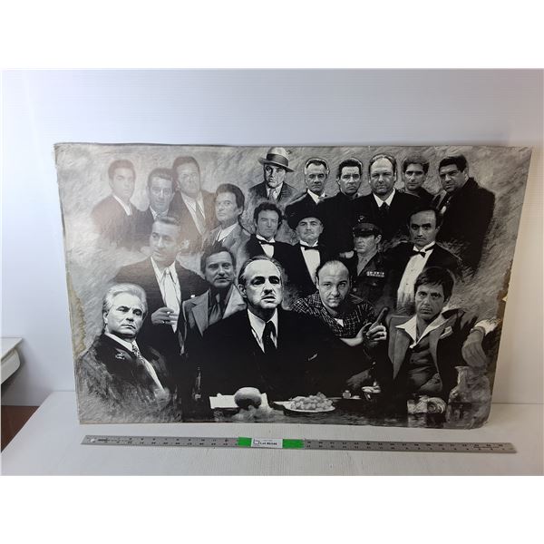 The Godfather Wall Art 36" x 24"- Some Water Damage, Cannot Ship