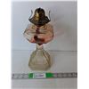 Image 1 : Glass Oil Lamp- As Is, Cannot Ship 12" Tall