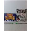Image 1 : (2) Metal Signs- Tool Rules & Golden Fleece Motor Oil 12" x 8"