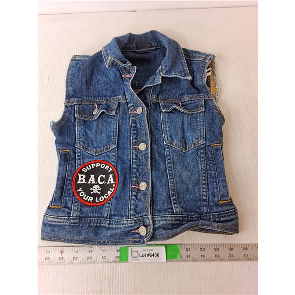 *Child's Bikers Against Child Abuse Denim Vest- 8