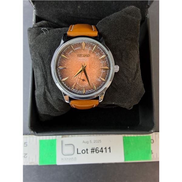 Men's Seiko Watch-Working with Leather Style Wristband, Cannot Authenticate