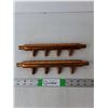 Image 1 : (2) 4 Branch Copper Manifolds 11" Long