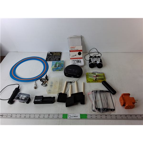 Binoculars, Fly Ribbons, Triple Adapter, Misc.