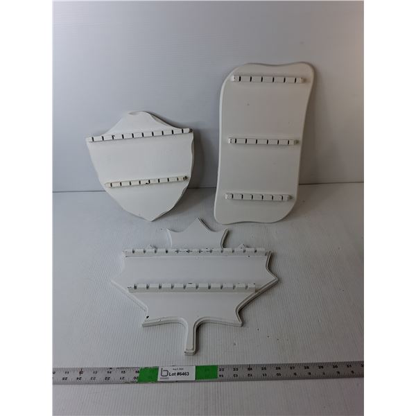 (3) Wooden Souvenir Spoon Hangers Up to 15"