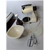 Image 3 : Vintage Sunbeam Mixmaster- Powers On, Camp Stove Toaster, Glass Bowl 10" Diameter, Misc.