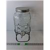 Image 1 : Yorkshire Glass Beverage Dispenser with Metal Stand 17" Tall