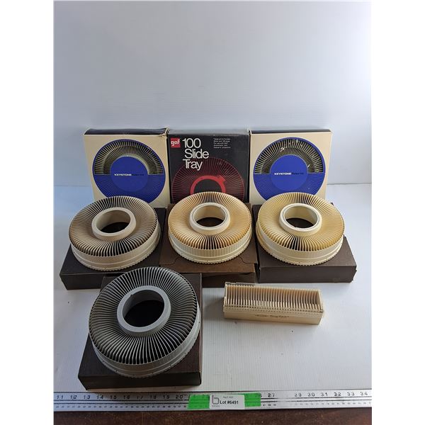 Vintage Rotary & Slide Trays - Keystone, GAF and Sawyer