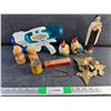 Image 1 : Salt & Pepper Shakers, Brass Candle Holder, Porcelain Figure, Water Gun and Misc