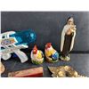 Image 4 : Salt & Pepper Shakers, Brass Candle Holder, Porcelain Figure, Water Gun and Misc