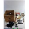 Image 1 : Wicker Box, Ladies Belt, Panasonic Phone, Moen Cartridges, Enamel Bowl, Umbrella and Misc