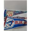 Image 3 : (3) Toronto Blue Jays Flags & Blue Jays #1 Finger