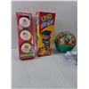 Image 4 : Fisher Price Roly Poly Chime Ball, UNO Stacko, Cocomelon  Bath Bombs & Toy Smurfs