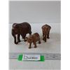 Image 1 : (3) Wood Elephants