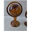 Image 2 : (2) Wood Globes