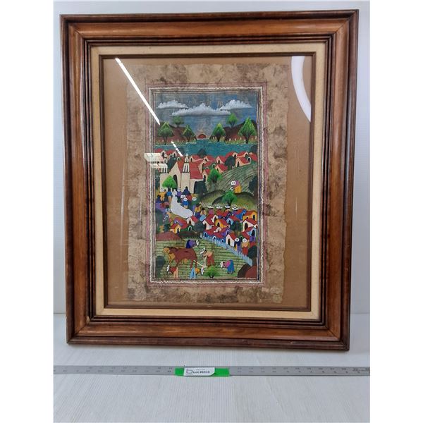 *Vibrant Colored Framed Picture- 27" x 31"