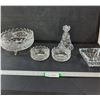 Image 1 : (4) Clear Glass Bowls & Glass Bell