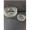 Image 2 : (4) Clear Glass Bowls & Glass Bell