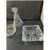 Image 4 : (4) Clear Glass Bowls & Glass Bell