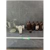 Image 1 : (4) Pilsener Beer Bottles Water Pitcher & Sink Faucet