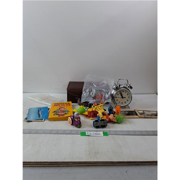 The Portable Mad Book, Alarm Clock, Variety Of Toys, Patches & Brown Leather Case