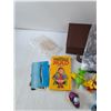 Image 6 : The Portable Mad Book, Alarm Clock, Variety Of Toys, Patches & Brown Leather Case