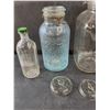 Image 2 : (2) Glass Canning Jar, Glass Bottle & Glass Jars