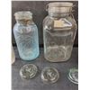 Image 3 : (2) Glass Canning Jar, Glass Bottle & Glass Jars