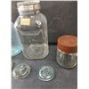 Image 4 : (2) Glass Canning Jar, Glass Bottle & Glass Jars