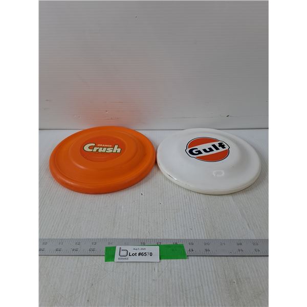 Gulf  & Orange Crush Frisbees