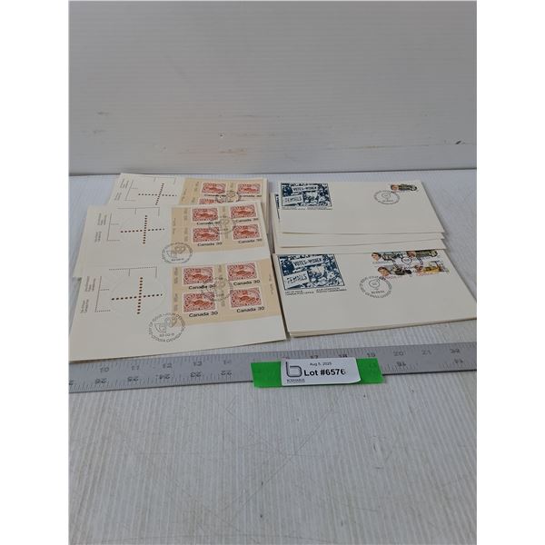 Variety Of Canadian First Day Covers- 7.5" x 4.5"
