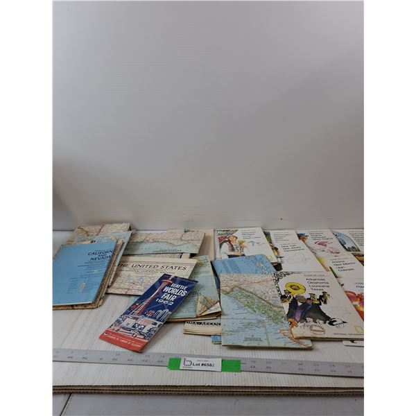 Variety Of Map Close-Ups Of USA