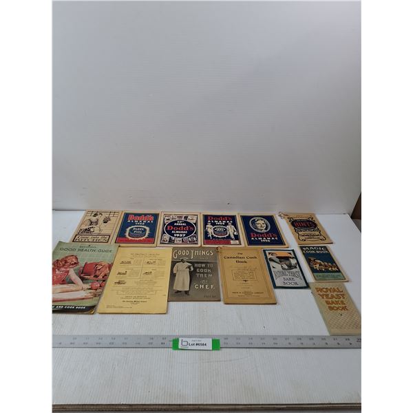 (13) Variety Of Antique Cook Books & Dodd's Useful Information Books