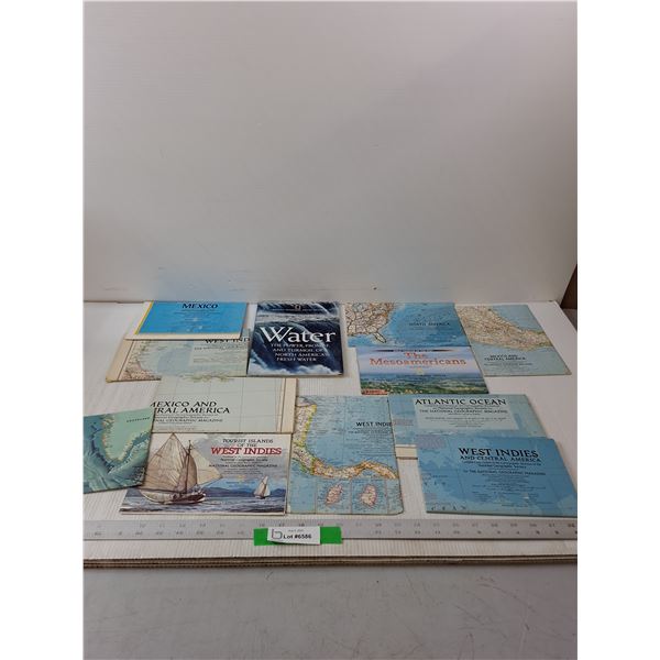 (12) Variety Of Maps From National Geographic Society