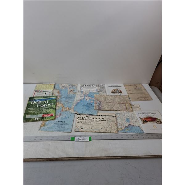 (12) Variety Of Maps Of Canada