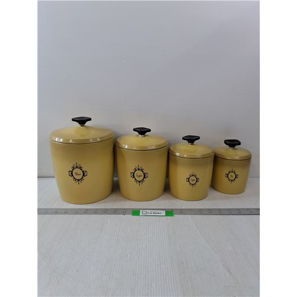 (4) West Bend Tin Canister Set